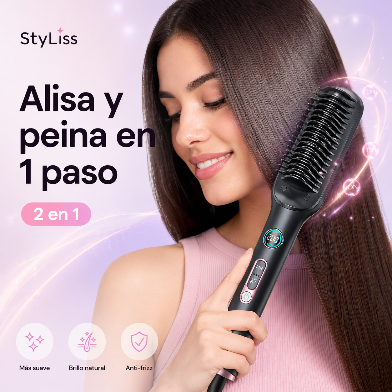 Cepillo Alisador Eléctrico