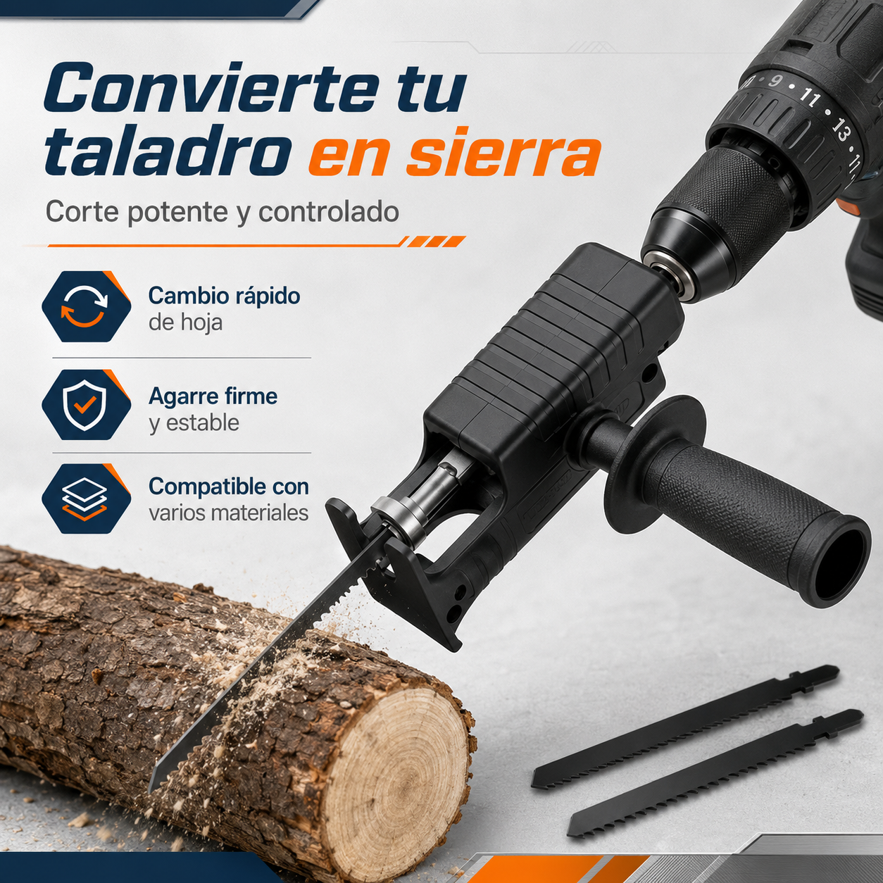 Adaptador sierra para taladro