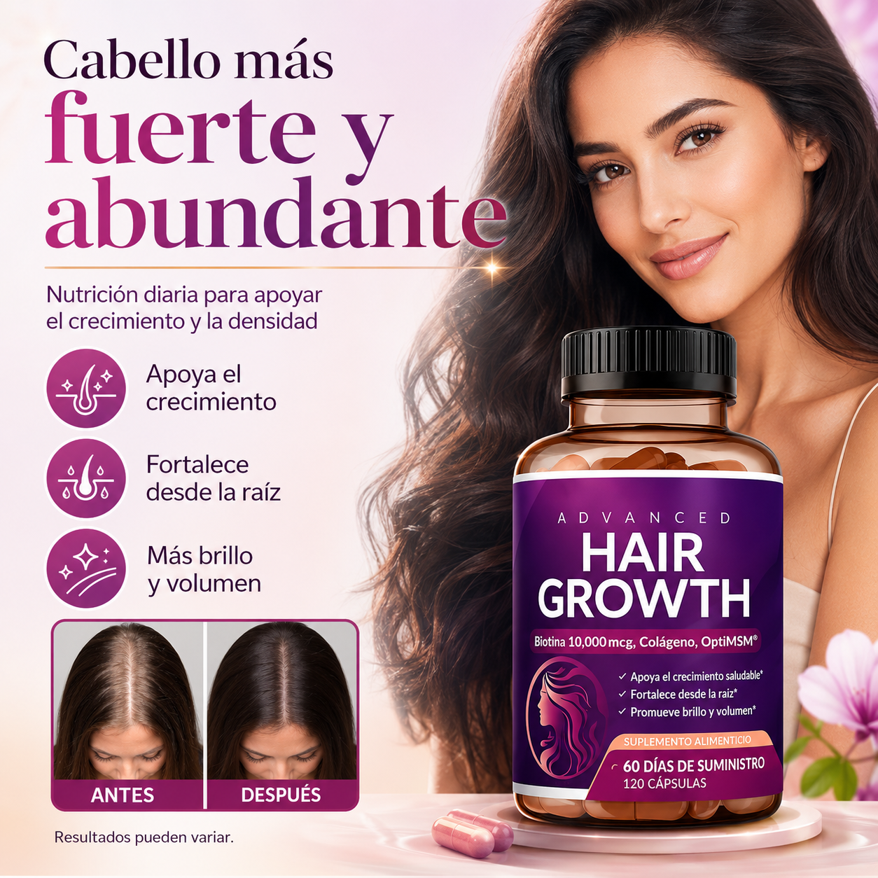 Vitaminas crecimiento cabello